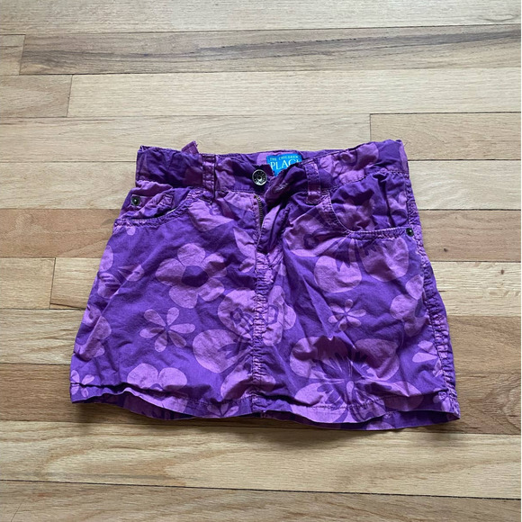The Children's Place Other - Vintage Childrens Place Purple Flowers Cargo Skirt